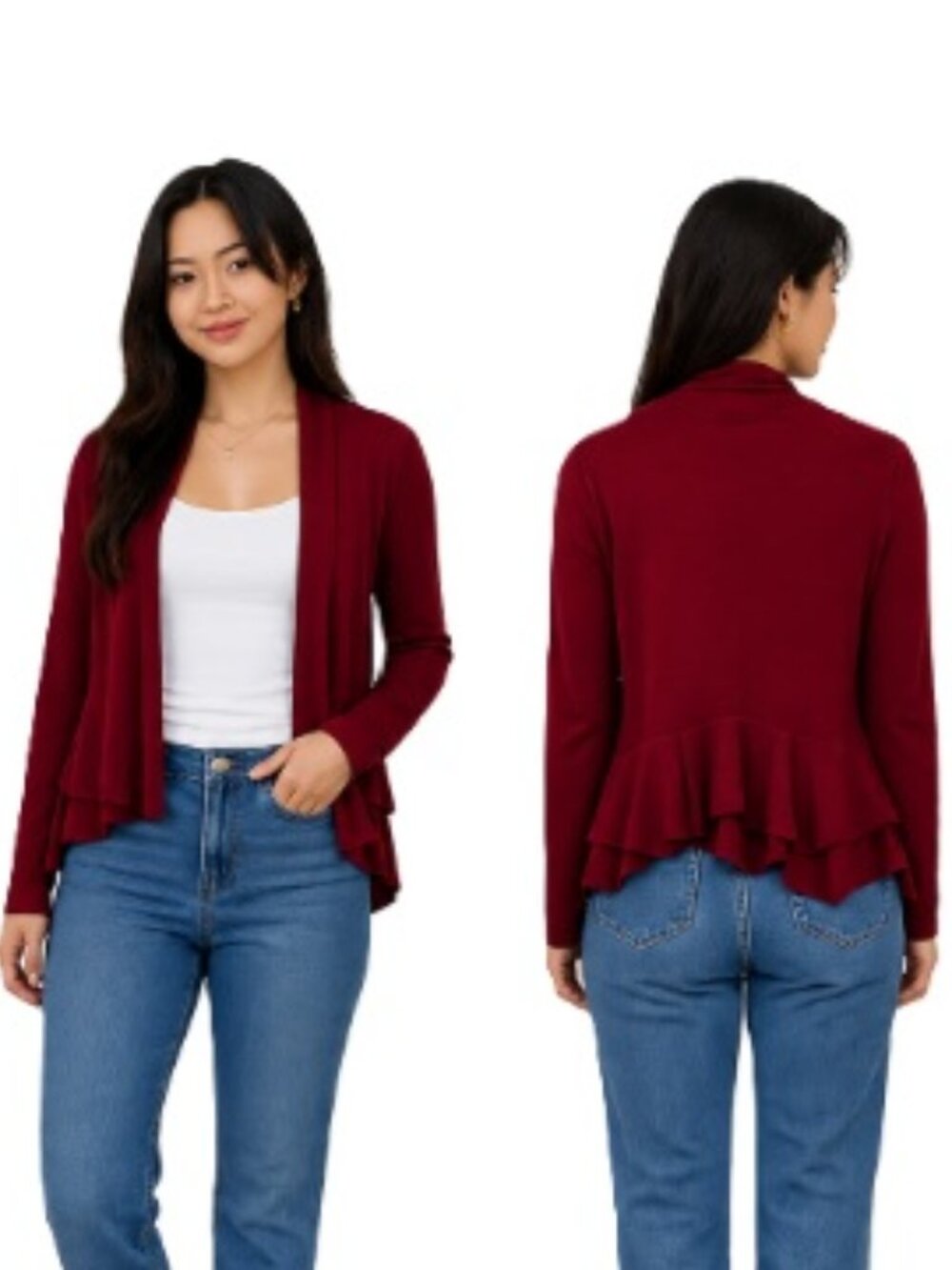 Angel of the North Cascade Cotton & Cashmere Blend Open Cardigan in Size Medium